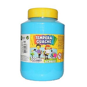 TEMPERA GUACHE 500ML AZUL CELESTE