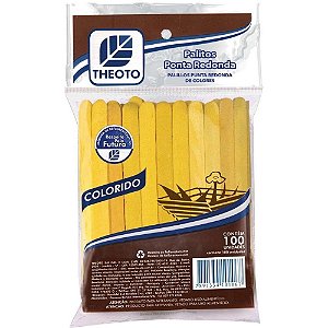 PALITO SORVETE KV THEOTO C/100 AMARELO