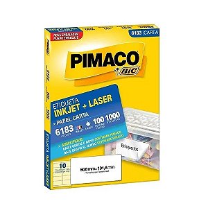 ETIQ. INKJET+LASER 100 FLS PIMACO 6183