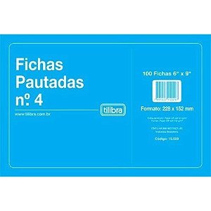 FICHA PAUTADA N4 6X9 100F