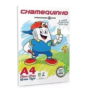 PAPEL CHAMEQUINHO BRANCO A4 100 FLS
