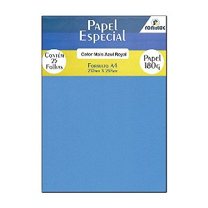 PAPEL A4 180G CM AZUL ROYAL C/ 25 FLS