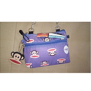 BOLSA TRANSV PAUL FRANK SUNRISE CINZA ESCURO