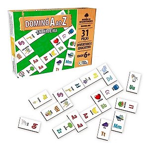 DOMINO A AO Z EM MADEIRA - 31 PCS - MADEIRA