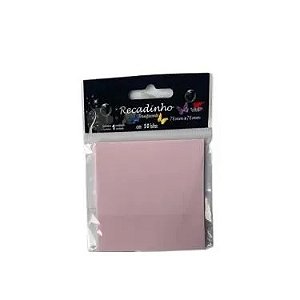 RECADINHO PET TRANSPARENTE CANDY COLOR 75X75 50FL ROSA