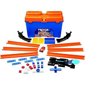 FLK89 HOT WHEELS TRACK BUILDER KIT COMPLETO SORT