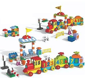 BLOCOS DUPLOS TREM 78PC