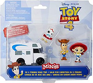GGJ90 TOY STORY 4    MINI FIGURAS 3 PACK  VEICULO GGJ90