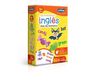 JOGO DE MEMORIA - APRENDENDO INGLES - 12 PARES