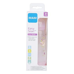 MAMADEIRA MAM EASY START 320ML - EMBALAGEM UNITARIA ROSA