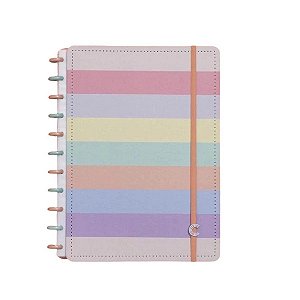 CADERNO ARCO-IRIS PASTEL - GRANDE