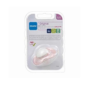 CHUPETA MAM ORIGINAL 6+ MESES - EMBALAGEM UNITARIA ROSA