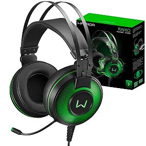 WARRIOR RAIKO HEADSET GAMER 7.1 USB COM LED VERDE