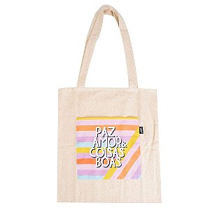 SACOLA RETORNAVEL - PAZ AMOR E COISAS BOAS