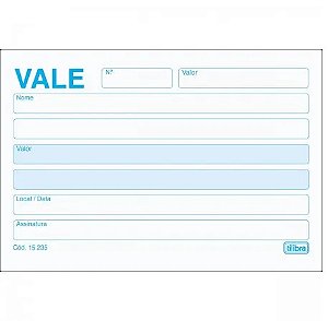 VALE S/CANHOTO 50F 7891027327217