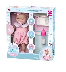 ROMA BABIES - PRIMEIRA MAMADEIRA BRINQ. BONECA VINIL C/ ACESSORIOS
