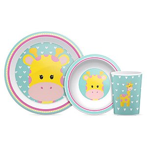 KIT REFEICAO ANIMAL FUN GIRAFA