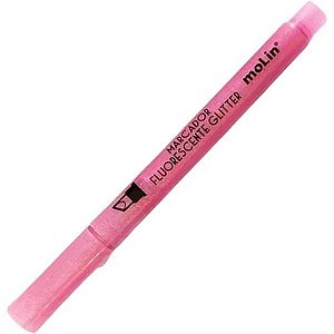 MARCADOR FLUOR GLITTER ROSA