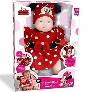 ROMA - MINNIE - CLASSIC DOLLS - RECEM NASCIDO BRINQ. BONECA VINIL