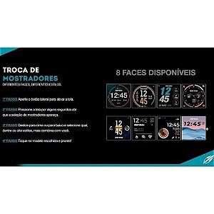 SMARTWATCH CAIXA PLAST.E PULS.