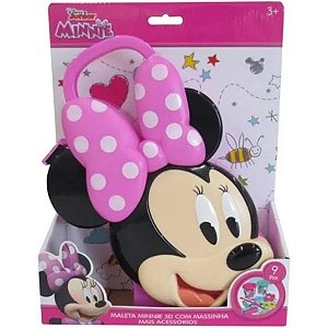 MALETA MINNIE 3D COM MASSINHA MAIS ACESSORIOS
