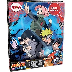 PUZZLE PLAY 100 PCS - LENTE MÁGICA - NARUTO SHIPPUDEN