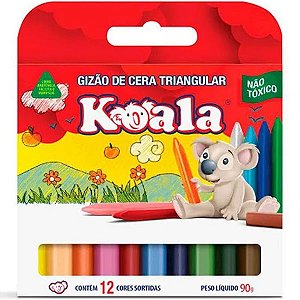 GIZAO CERA 12 CORES TRIANGULAR KOALA(E)
