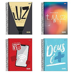 CADERNO ESPIRAL UNIV CD 10X1 160FLS BELIEVE FSC