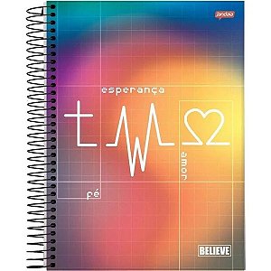 CADERNO ESPIRAL UNIV CD 15X1 240FLS BELIEVE FSC