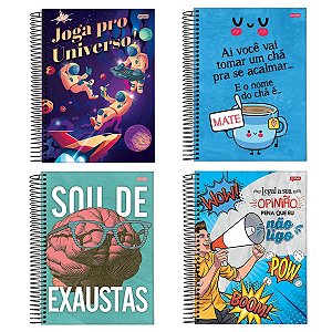 CADERNO ESPIRAL UNIV CD 15X1 240FLS INSANO FSC