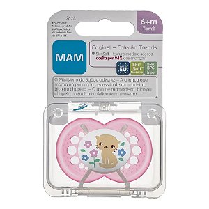 CHUPETA MAM ORIGINAL 6+ MESES - EMBALAGEM UNITARIA ROSA