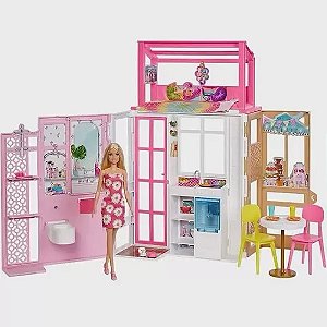 HCD48 BARBIE CASA GLAM COM BONECA E PETS