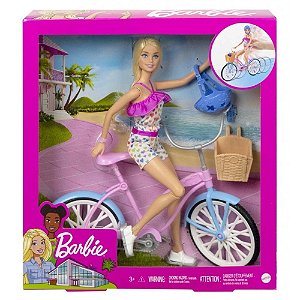 HBY28 BARBIE BICICLETA COM BONECA