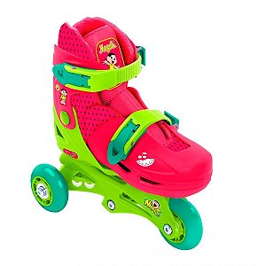 PATINS 2 EM 1 ROLLER/4 RODAS TURMA DA MONICA - MAGALI (M) (33-36)