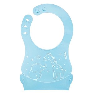 BABADOR DE SILICONE COM PEGA MIGALHAS AZUL