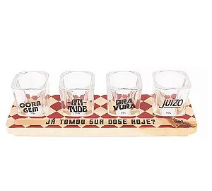 CONJUNTO MINI COPOS DE CACHACA - OPEN BAR (4 UN)