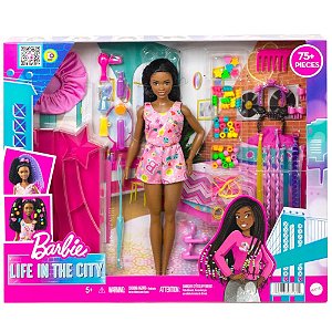 HHM39 BARBIE BROOKLYN PENTEADOS DIVERTIDOS PLAYSET