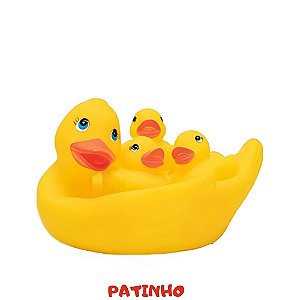 BB3000 - BRINQUEDO DE BORRACHA PARA BEBES SORTIDO - PATINHO, JACAREZINHO E SAPINHO (BANHO BRINQ)