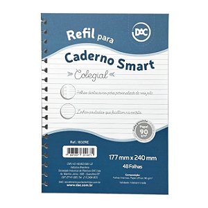 REFIL CADERNO COLEGIAL SMART C/48F.