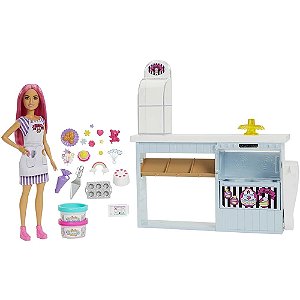 HGB73 BARBIE I CAN BE PLAYSET CONFEITARIA PARA DECORAR