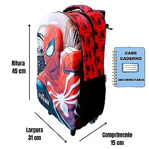 MALA COM RODAS 18 SPIDER MAN SE - 10970 - ARTIGO ESCOLAR