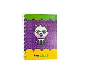 STARSCHOOL CADERNO 1/4 CD ESP. 80F PANDA