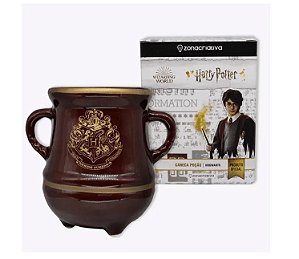 CANECA FORMATO 3D 350ML POCAO HOGWARTS DOURADA  EAN :7908011782645