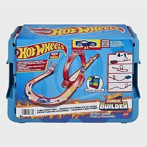 HMC04 HOT WHEELS TRACK BUILDER CAIXA DE ACROBACIAS DE FOGO