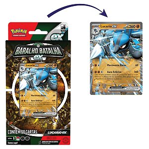 JGS BRINQ CARTON - POKEMON BARALHO BATALHA EX - AMPHAROS E LUCARIO