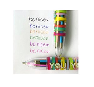CANETA 0.7MM BE NICE RC 6COR 7891027325640