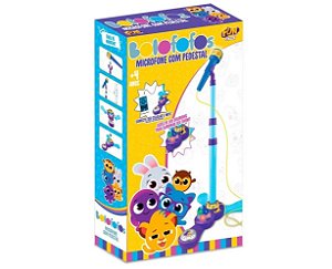 F0116-1 BOLOFOFOS MICROFONE COM PEDESTAL