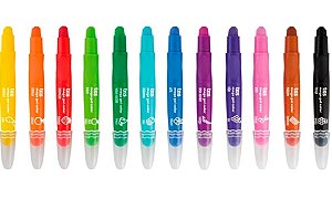 GIZ RETRATIL MEGA GEL COLOR 12 COR CJTO