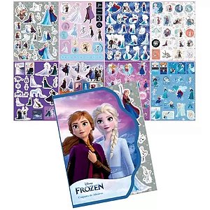 CONJ ADESIVOS LIC DISNEY C/8FLS UN FROZEN