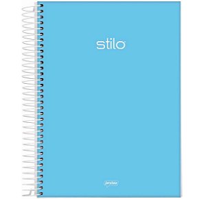 CADERNO ESPIRAL UNIV CD 1X1 80FLS STILO AZUL PASTEL FSC